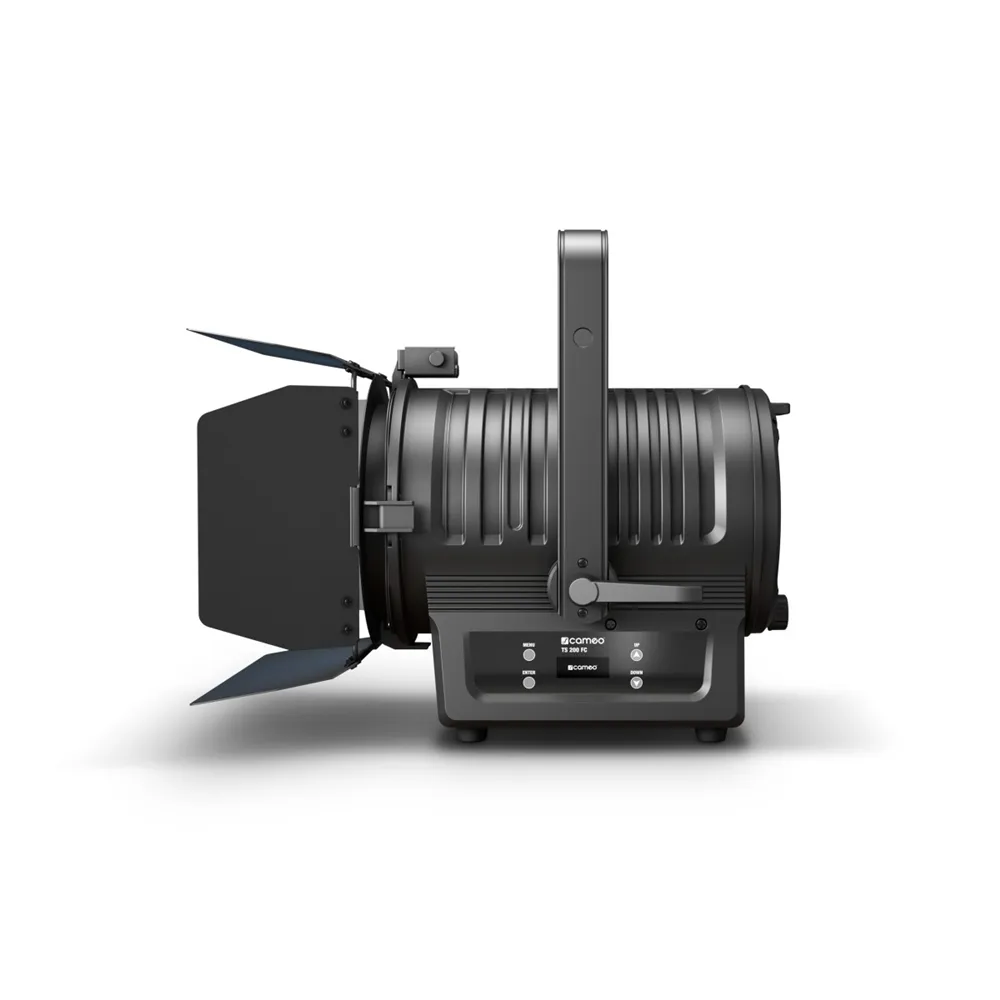 Cameo TS 200 FC - Theater-Spot mit Fresnel-Linse und 200 W 6-in-1 LED in schwarzem Gehäuse