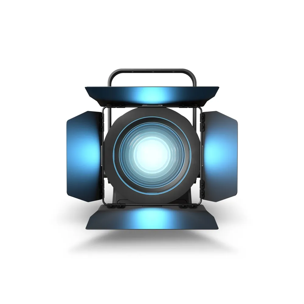 Cameo TS 200 FC - Theater-Spot mit Fresnel-Linse und 200 W 6-in-1 LED in schwarzem Gehäuse