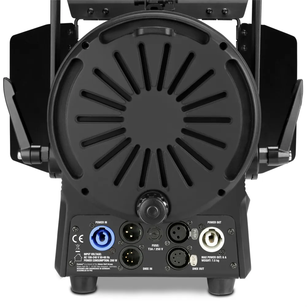 Cameo TS 200 WW - Theater-Spot mit Fresnel-Linse und warmweißer 180 W LED in schwarzem Gehäuse