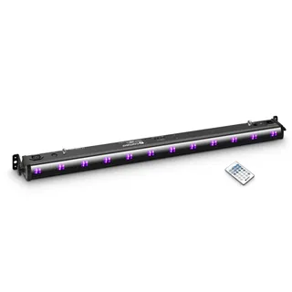 Cameo UV BAR 200 IR - 12 x 3 W UV LED Bar in Schwarzem Gehäuse mit IR-Fernbedienung