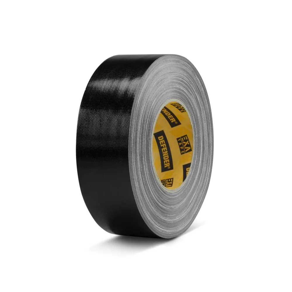Defender EXA-TAPE B 50 ERGO-CORE - Premium Gewebeklebeband mit ERGO-Core, Schwarz, glänzend, 50 mm x 50 m