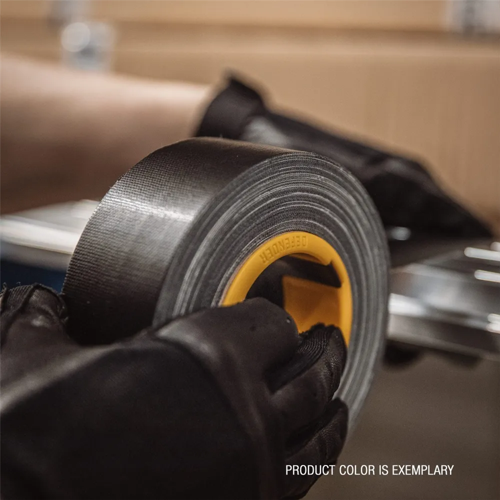 Defender EXA-TAPE B 50 ERGO-CORE - Premium Gewebeklebeband mit ERGO-Core, Schwarz, glänzend, 50 mm x 50 m
