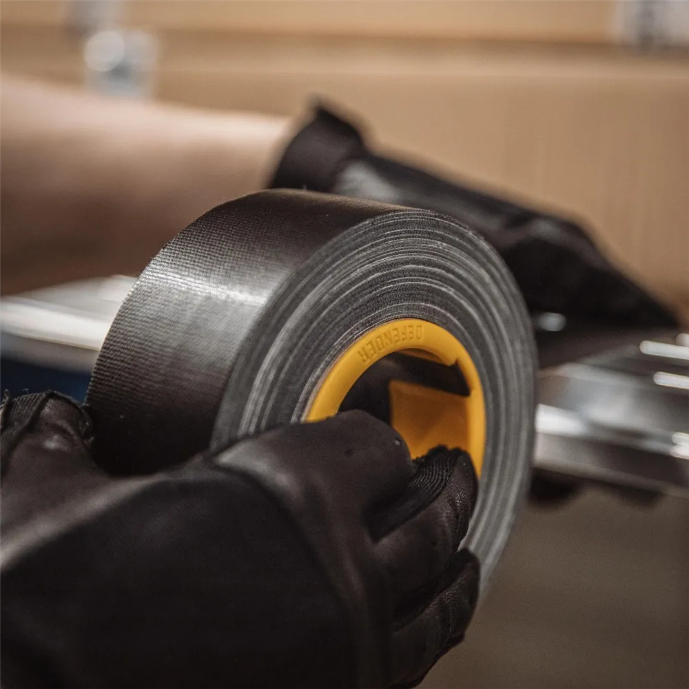 Defender EXA-TAPE BM 50 ERGO-CORE - Premium Gewebeklebeband mit ERGO-Core, Schwarz, matt, 50 mm x 50 m