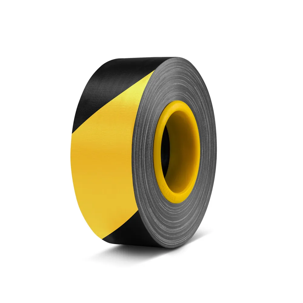 Defender EXA-TAPE® BY 50 ERGO-CORE - Premium Gewebeklebeband mit ERGO-Core | schwarz/gelb | glänzend