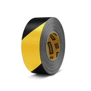 Defender EXA-TAPE® BY 50 BULK - Premium Gewebeklebeband BULK | schwarz/gelb | glänzend | 50 mm x 50 m