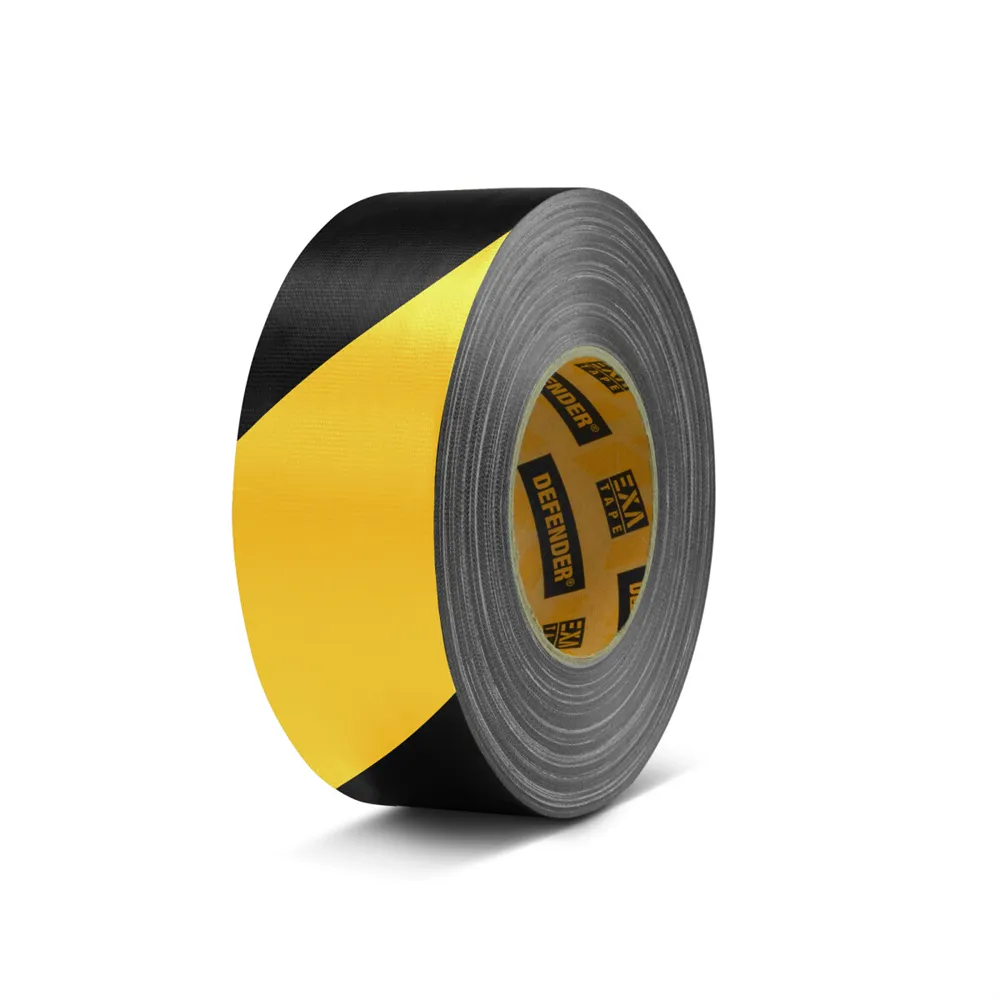Defender EXA-TAPE® BY 50 BULK - Premium Gewebeklebeband BULK | schwarz/gelb | glänzend | 50 mm x 50 m