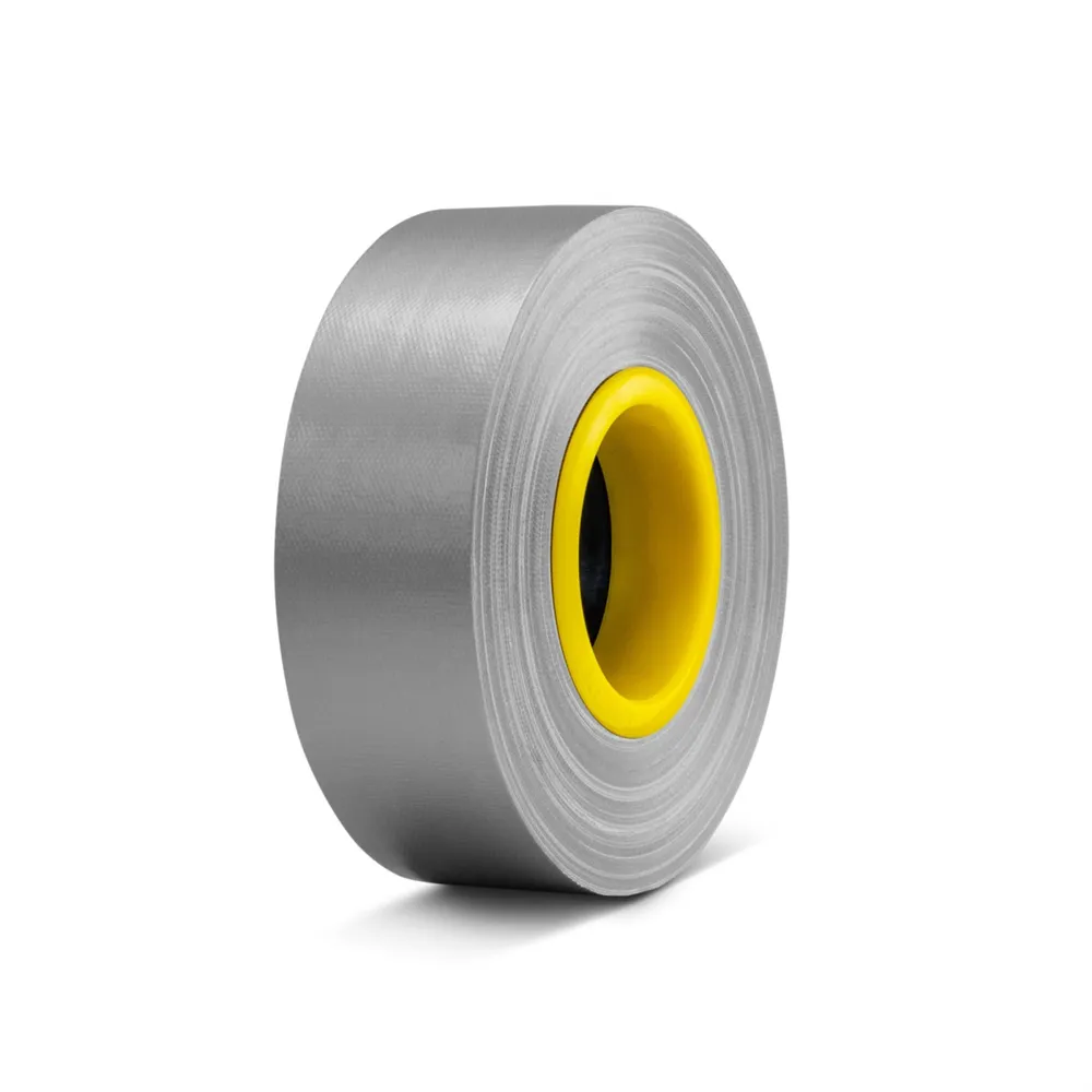 Defender EXA-TAPE S 50 ERGO-CORE - Premium Gewebeklebeband mit ERGO-Core, Silber, glänzend, 50 mm x 50 m