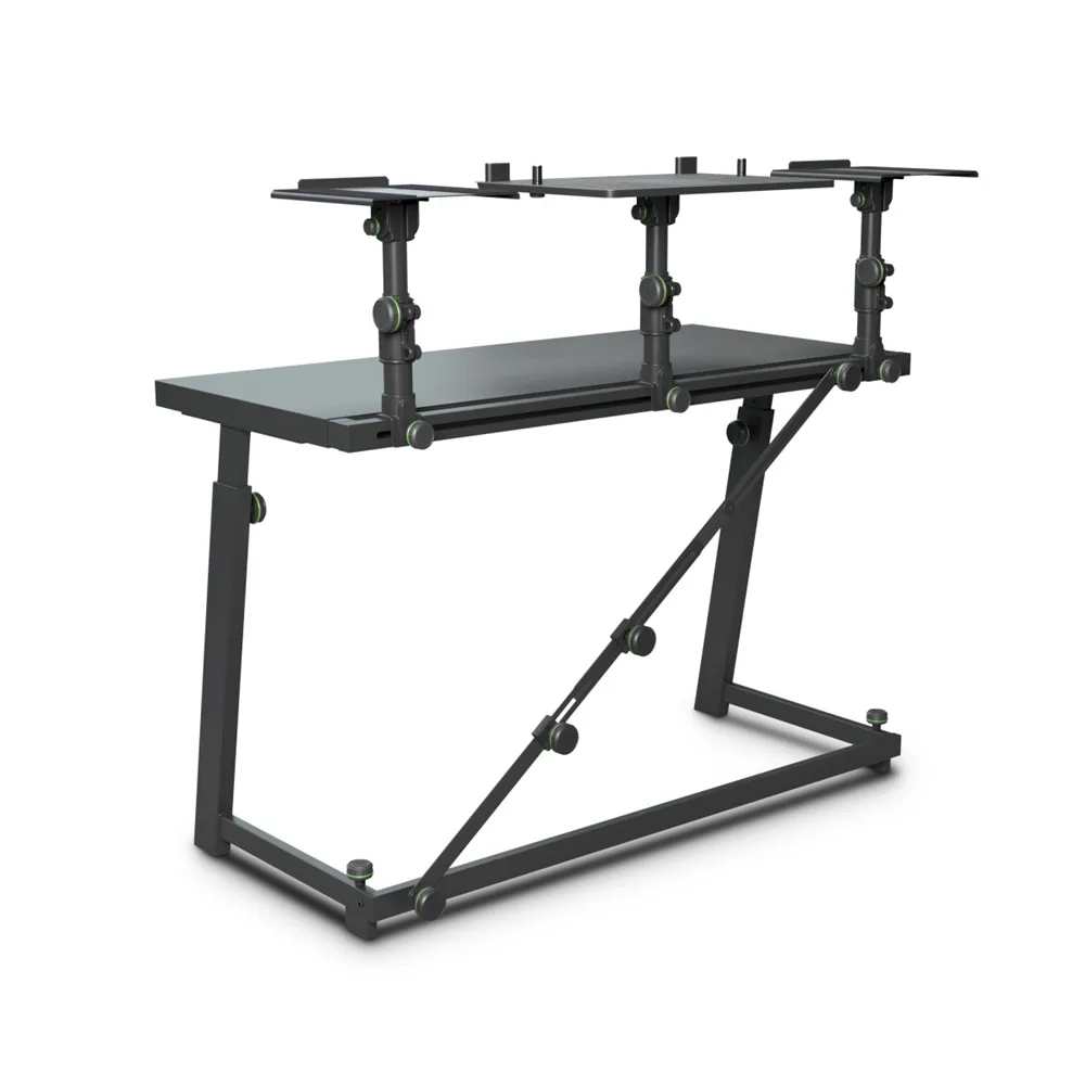 Gravity FDJT 01 - DJ-Tisch mit Flexibler Lautsprecher und Laptop Ablage