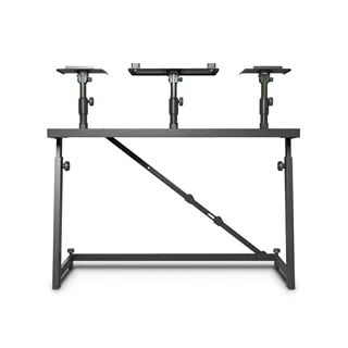 Gravity FDJT 01 - DJ-Tisch mit Flexibler Lautsprecher und Laptop Ablage