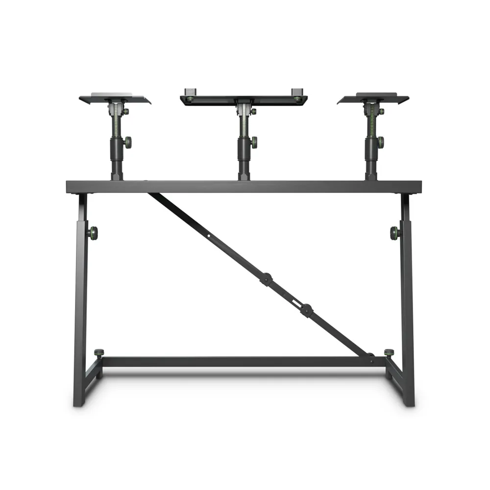 Gravity FDJT 01 - DJ-Tisch mit Flexibler Lautsprecher und Laptop Ablage