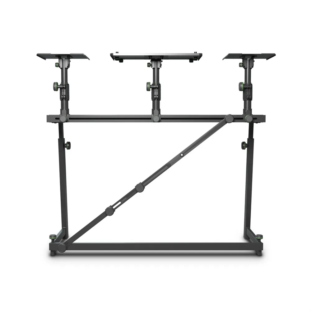 Gravity FDJT 01 - DJ-Tisch mit Flexibler Lautsprecher und Laptop Ablage