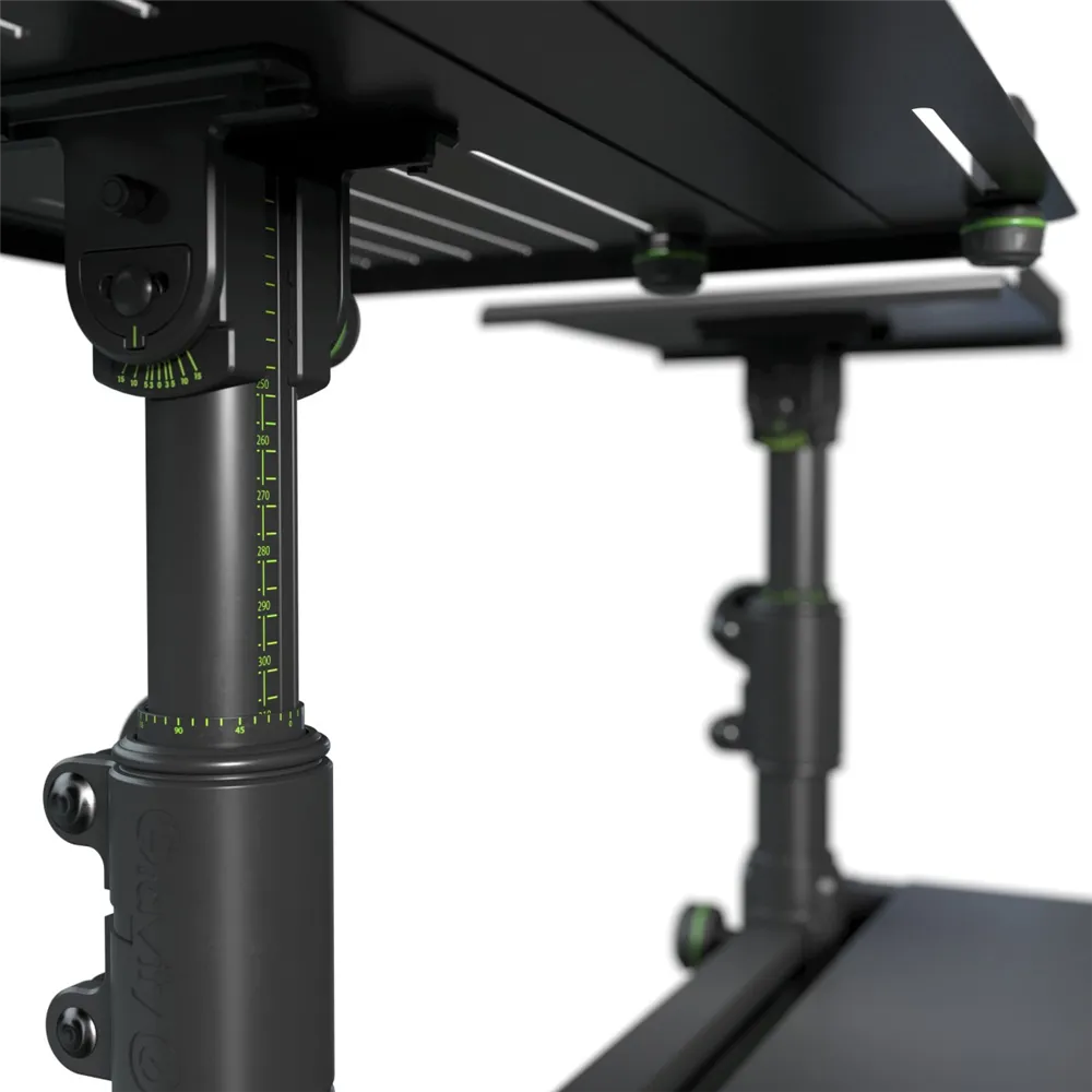 Gravity FDJT 01 - DJ-Tisch mit Flexibler Lautsprecher und Laptop Ablage