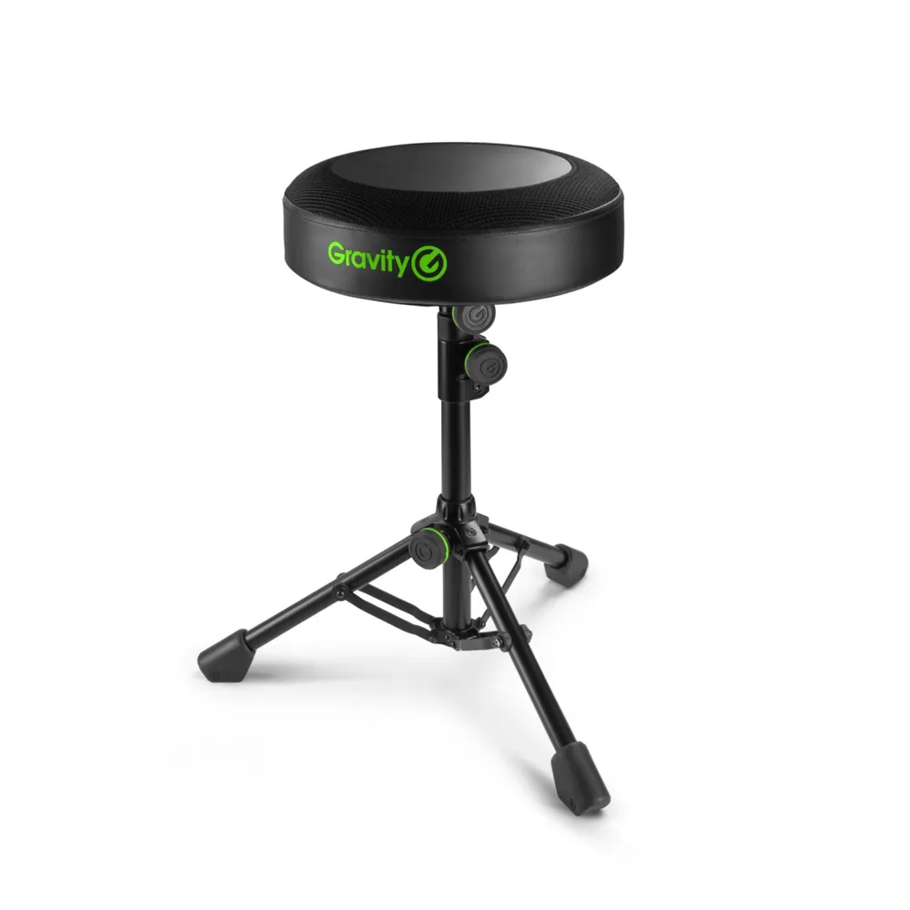 Gravity FD SEAT 1 - Runder Musikerhocker, Klappbar, Höhenverstellbar