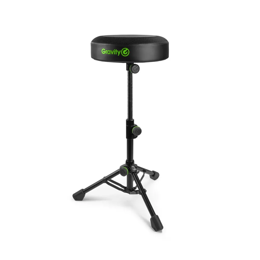 Gravity FD SEAT 1 - Runder Musikerhocker, Klappbar, Höhenverstellbar