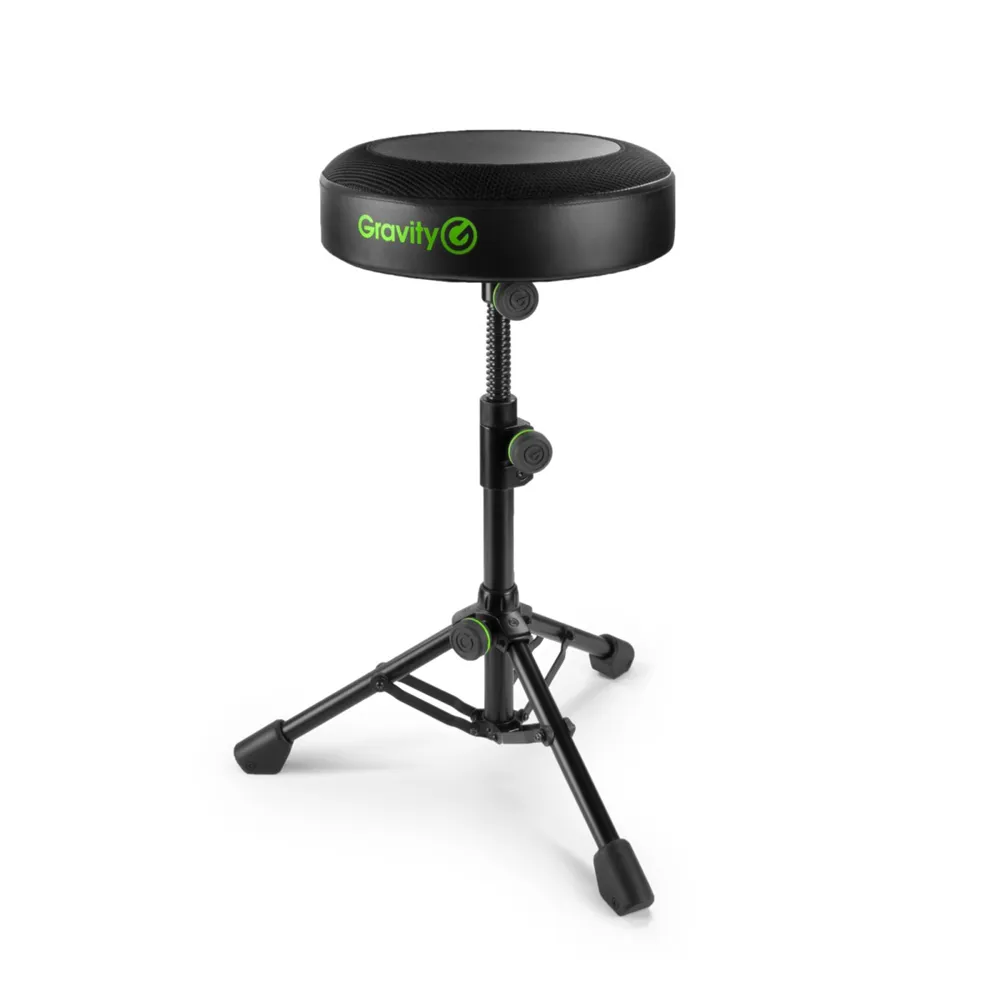 Gravity FD SEAT 1 - Runder Musikerhocker, Klappbar, Höhenverstellbar