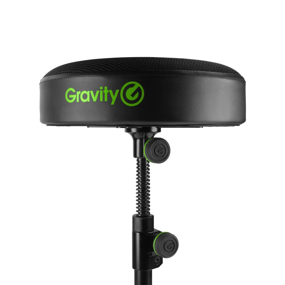 Gravity FD SEAT 1 - Runder Musikerhocker, Klappbar, Höhenverstellbar