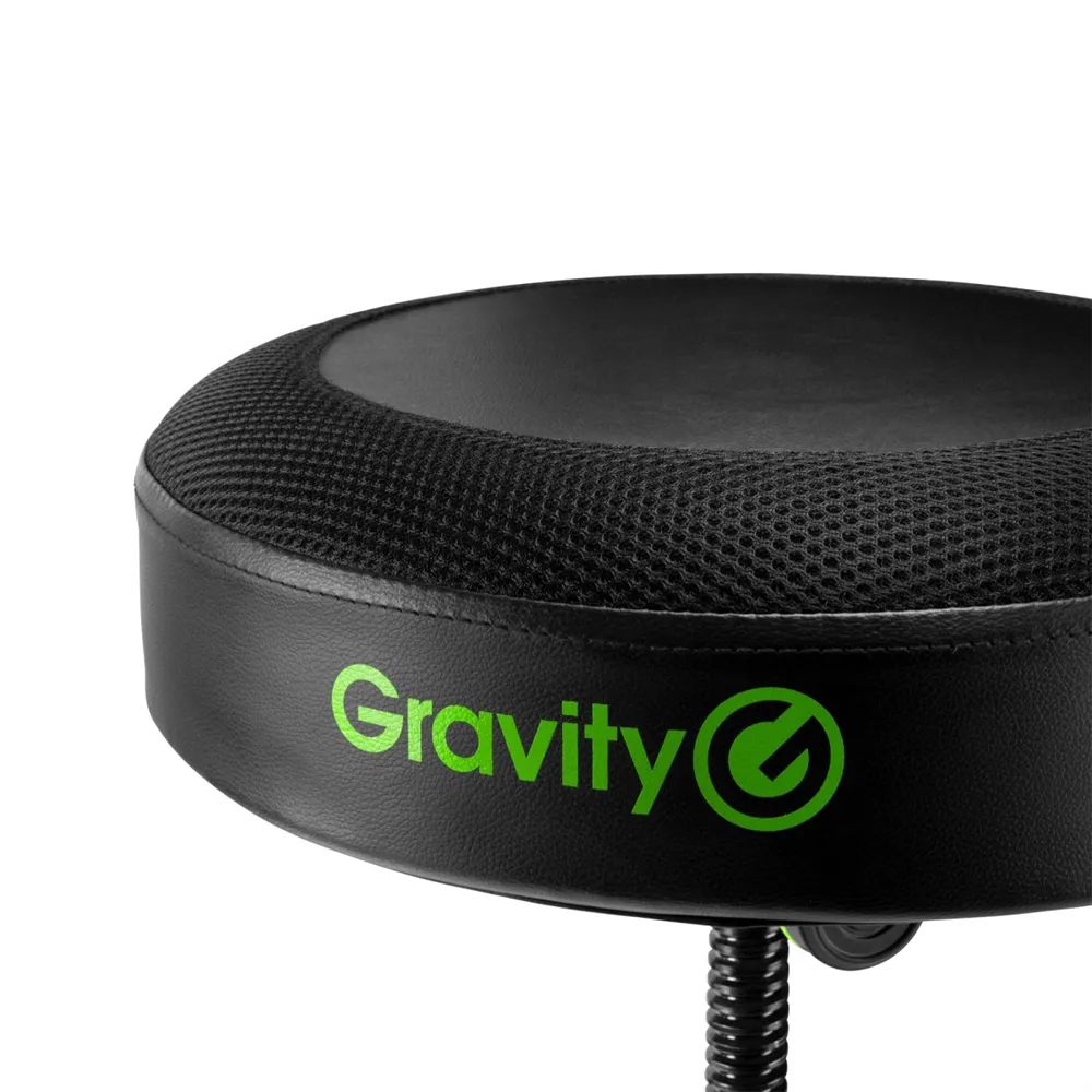 Gravity FD SEAT 1 - Runder Musikerhocker, Klappbar, Höhenverstellbar