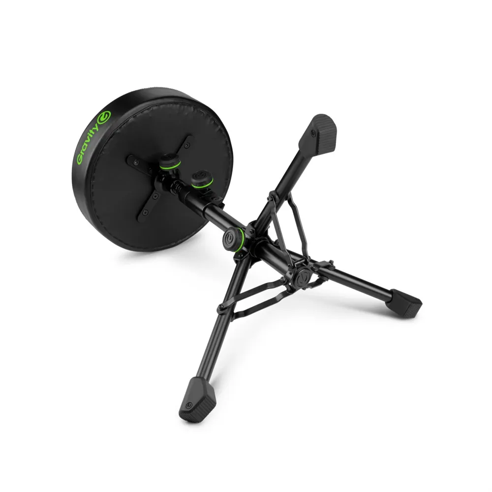Gravity FD SEAT 1 - Runder Musikerhocker, Klappbar, Höhenverstellbar