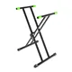 Gravity KSX 2 - Keyboardstativ X-Form, Doppelt, Schwarz