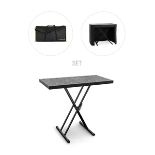 Gravity KSX 2 RD SET 1 - Keyboardstativ X-Form doppelt und Auflagetisch Set 1