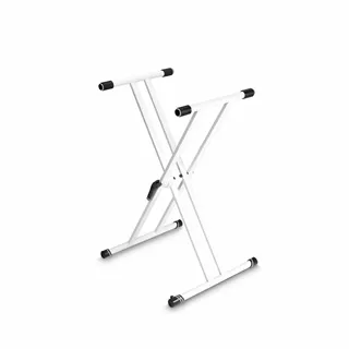 Gravity KSX 2 W - Keyboardstativ X-Form, Doppelt, Weiß