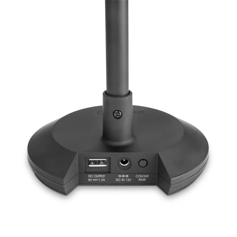 Gravity LED PLT 2B - LED Tisch- und Pianoleuchte mit Dimmer und USB-Ladeausgang