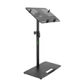 Gravity LTS T 02 B - Universal Laptop-Ständer mit verstellbaren Haltepins und Stahlfuß, Schwarz