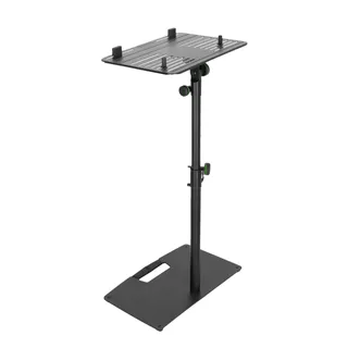 Gravity LTS T 02 B - Universal Laptop-Ständer mit verstellbaren Haltepins und Stahlfuß, Schwarz