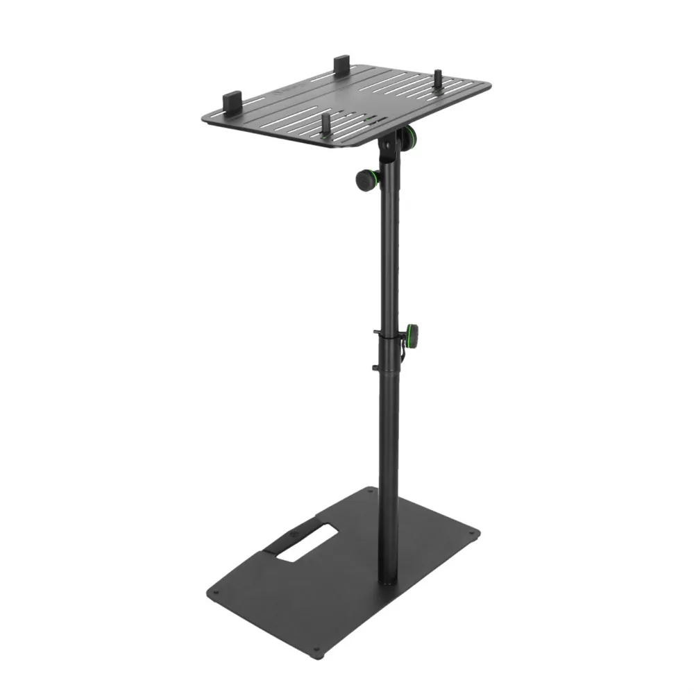 Gravity LTS T 02 B - Universal Laptop-Ständer mit verstellbaren Haltepins und Stahlfuß, Schwarz