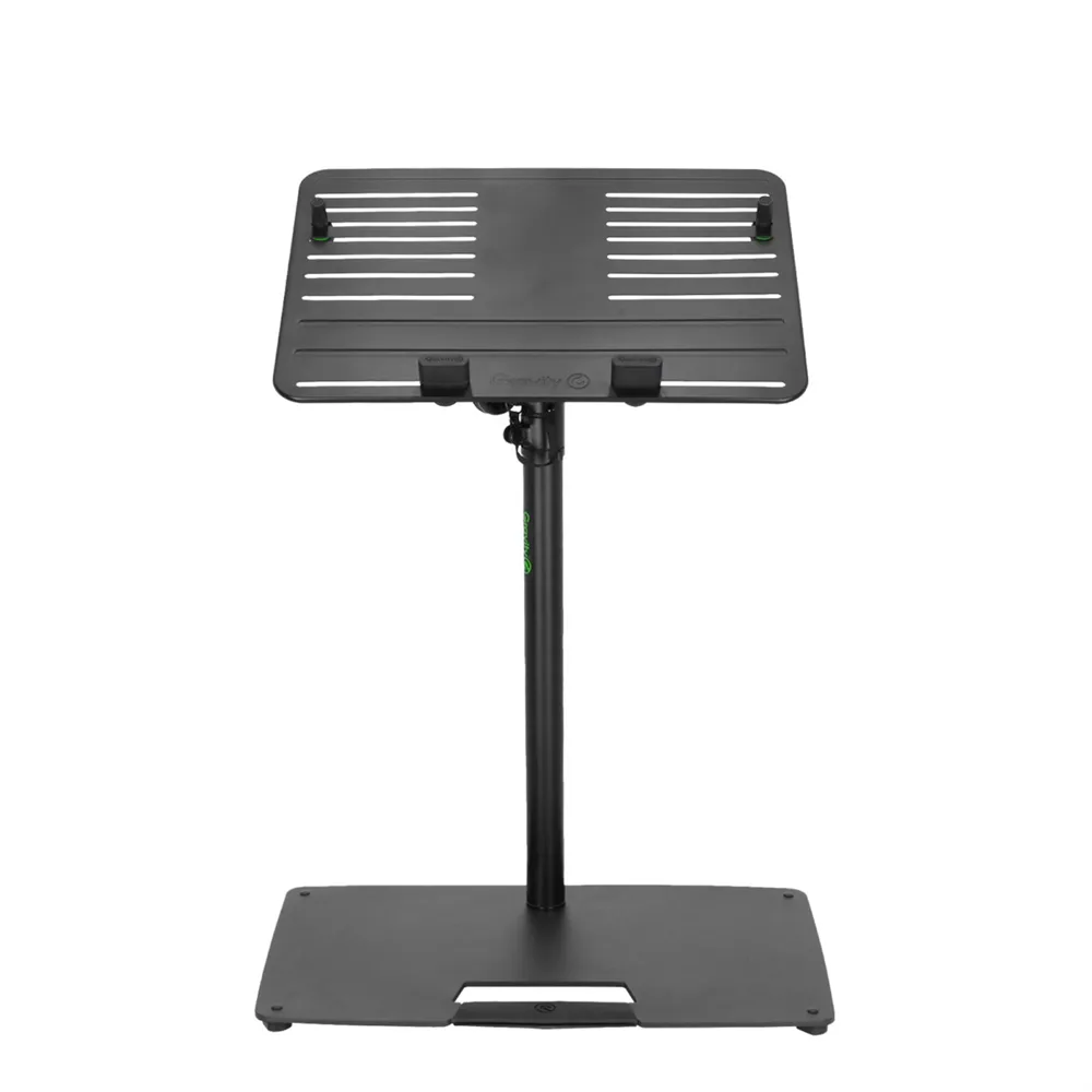 Gravity LTS T 02 B - Universal Laptop-Ständer mit verstellbaren Haltepins und Stahlfuß, Schwarz