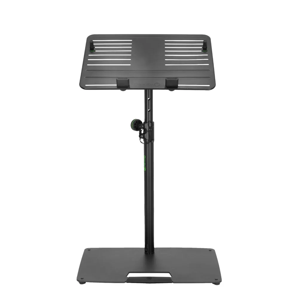 Gravity LTS T 02 B - Universal Laptop-Ständer mit verstellbaren Haltepins und Stahlfuß, Schwarz