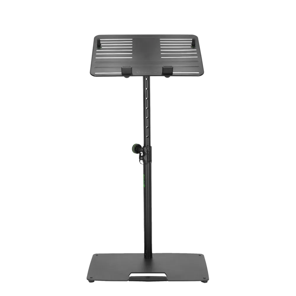 Gravity LTS T 02 B - Universal Laptop-Ständer mit verstellbaren Haltepins und Stahlfuß, Schwarz