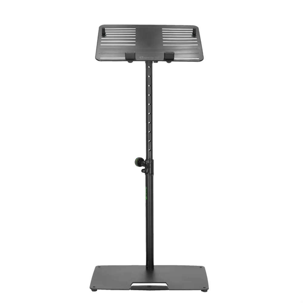 Gravity LTS T 02 B - Universal Laptop-Ständer mit verstellbaren Haltepins und Stahlfuß, Schwarz