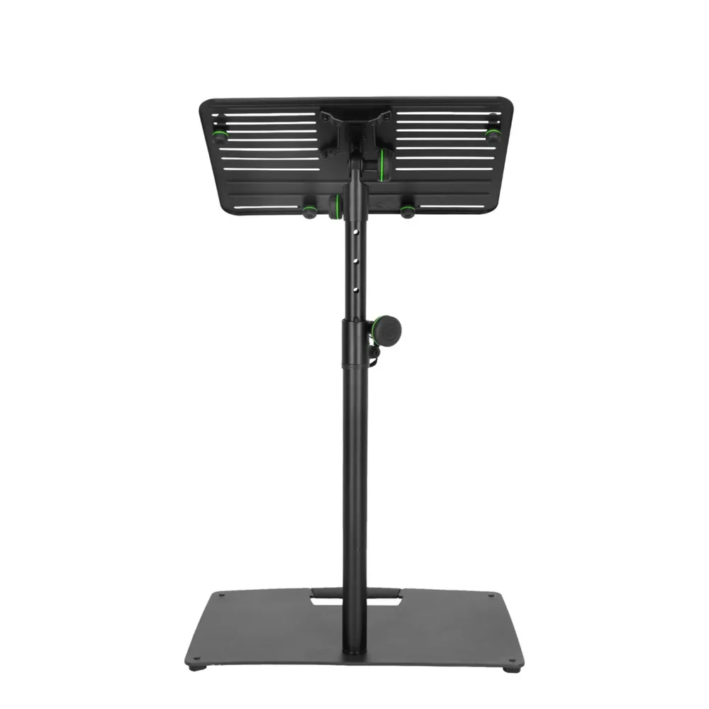 Gravity LTS T 02 B - Universal Laptop-Ständer mit verstellbaren Haltepins und Stahlfuß, Schwarz