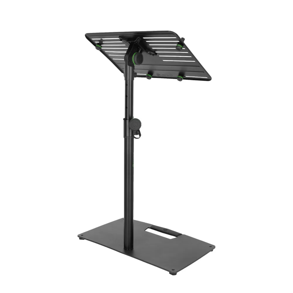 Gravity LTS T 02 B - Universal Laptop-Ständer mit verstellbaren Haltepins und Stahlfuß, Schwarz