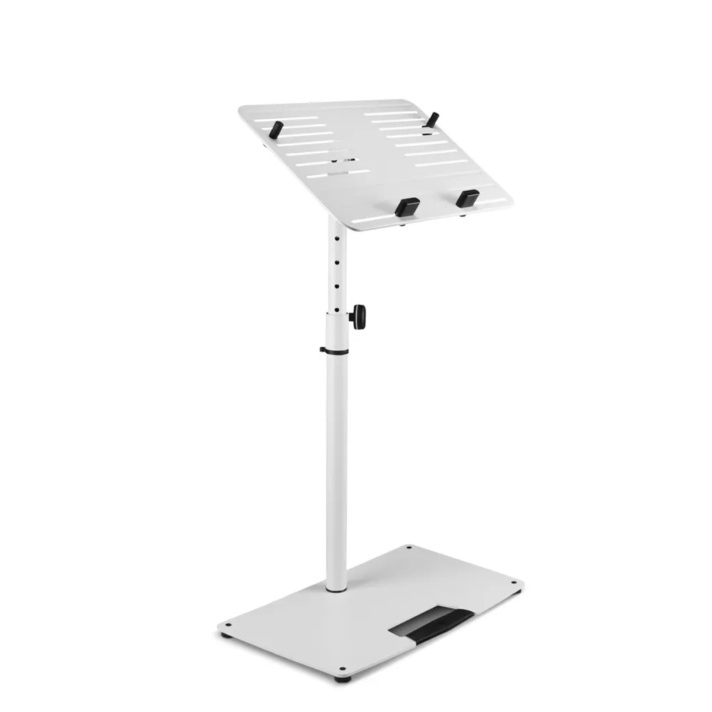 Gravity LTS T 02 W - Universal Laptop-Ständer mit verstellbaren Haltepins und Stahlfuß