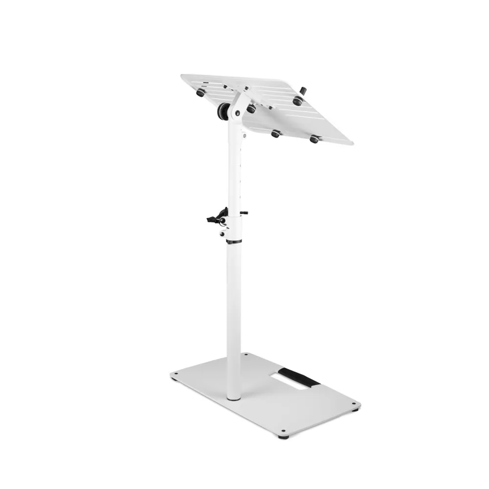 Gravity LTS T 02 W - Universal Laptop-Ständer mit verstellbaren Haltepins und Stahlfuß
