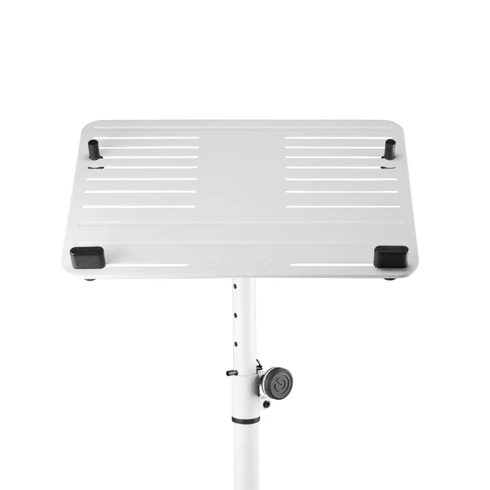 Gravity LTS T 02 W - Universal Laptop-Ständer mit verstellbaren Haltepins und Stahlfuß