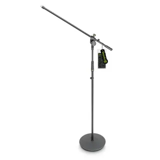 Gravity MS 2321 B - Mikrofonständer mit Tellerfuß und 2-Punkt Galgen