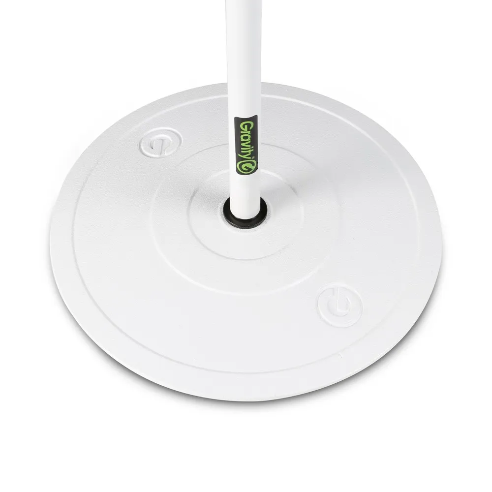 Gravity MS 23 W - Mikrofonständer Gerade mit Tellerfuß, Weiß