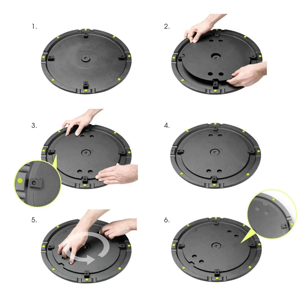 Gravity WB 123 B - Tellerfuß für M20-Distanzrohre