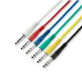 Adam Hall Cables 3 STAR BVV 0090 SET - Patchkabel | Set aus 6 Adam Hall® Klinke TRS | 0,9 m