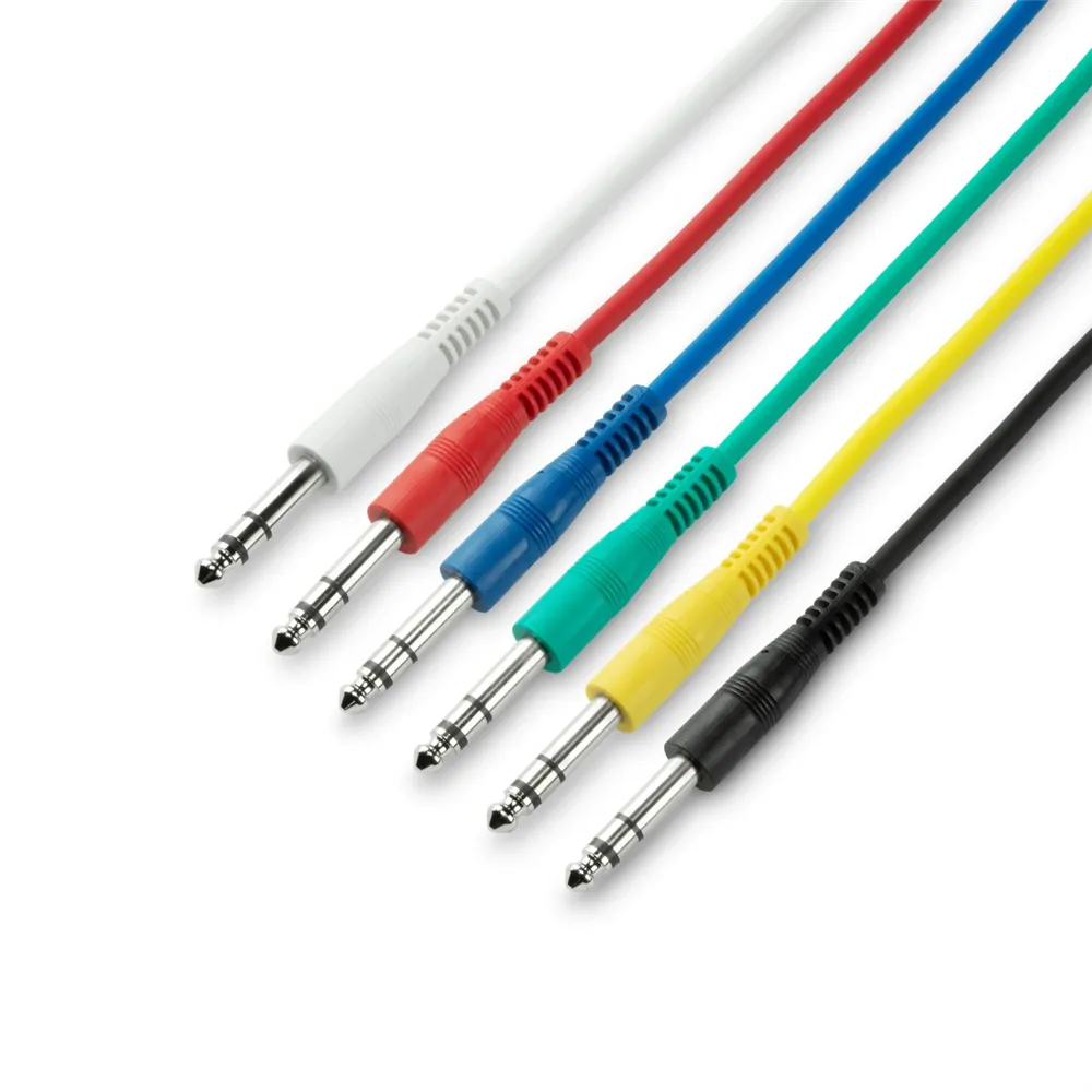 Adam Hall Cables 3 STAR BVV 0090 SET - Patchkabel | Set aus 6 Adam Hall® Klinke TRS | 0,9 m