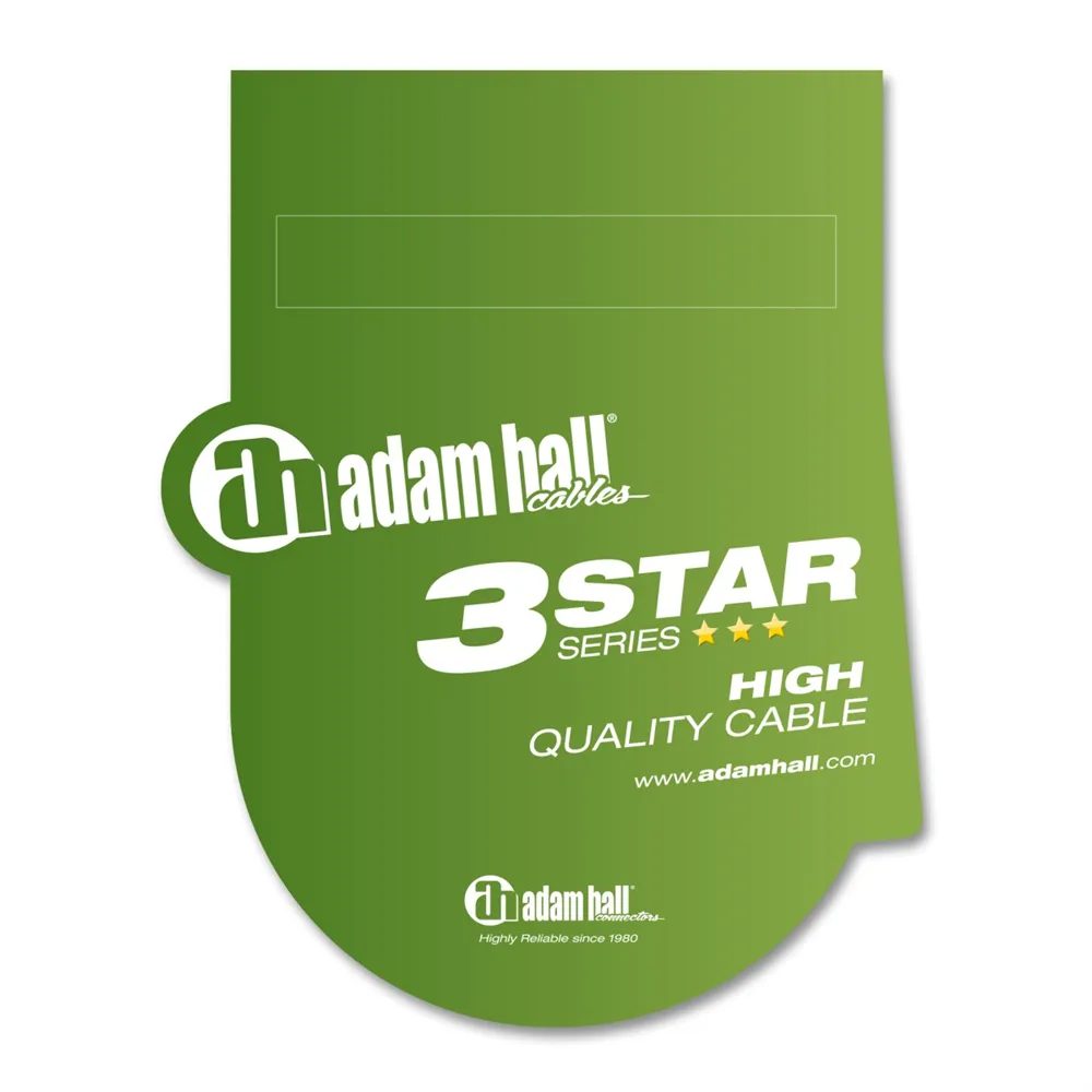 Adam Hall Cables 3 STAR BVV 0120 SET - Patchkabel | Set aus 6 Adam Hall® Klinke TRS | 1,2 m
