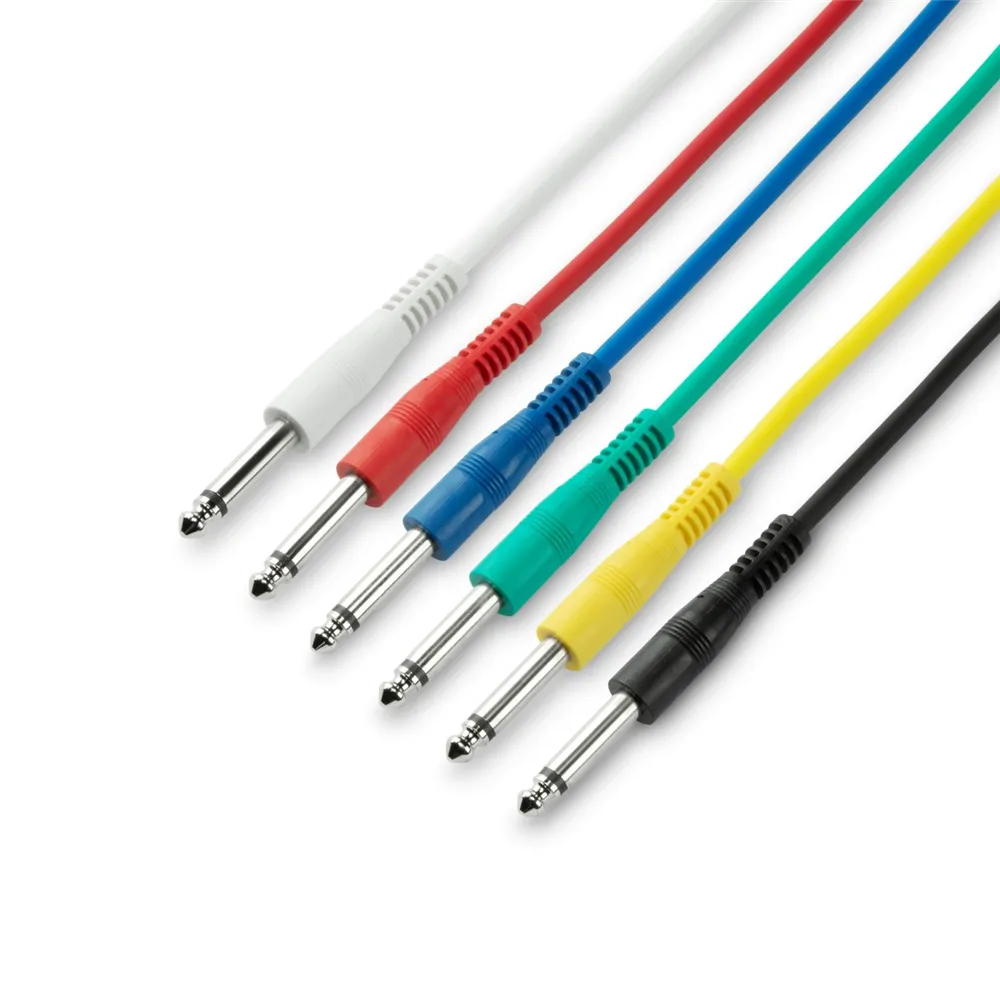 Adam Hall Cables 3 STAR IPP 0120 SET - Patchkabel | Set aus 6 Adam Hall® Klinke TS | 1,2 m