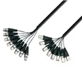 Adam Hall Cables 3 STAR LOOM 8 MF 0300 - Studio Loom Kabel | Adam Hall® 8 XLR Female x 8 XLR Male | 3 m