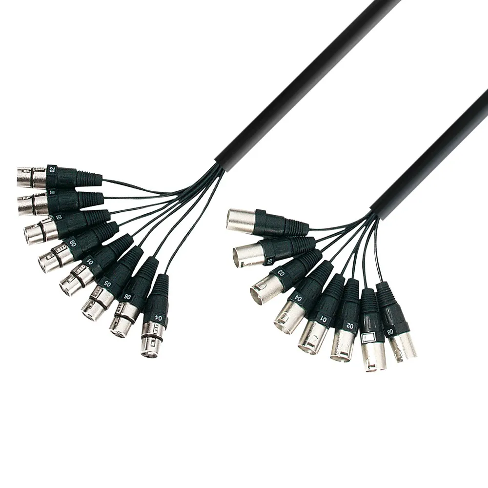 Adam Hall Cables 3 STAR LOOM 8 MF 0300 - Studio Loom Kabel | Adam Hall® 8 XLR Female x 8 XLR Male | 3 m