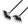 Adam Hall Cables 3 STAR LOOM 8 MV 0500 - Studio Loom Kabel | Adam Hall® 8 XLR Male x 8 Klinke TRS | 5 m