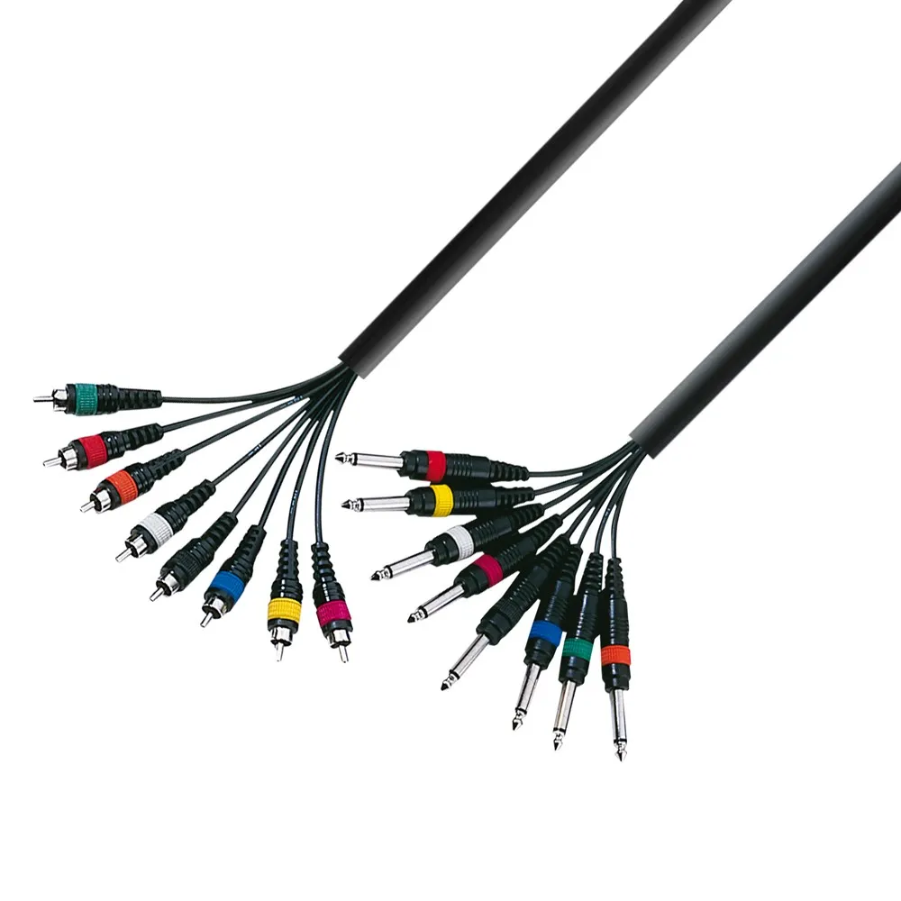 Adam Hall Cables 3 STAR LOOM 8 PC 0300 - Studio Loom Kabel | Adam Hall® 8 Klinke TS x 8 Cinch | 3 m