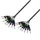 Adam Hall Cables 3 STAR LOOM 8 PP 0500 - Studio Loom Kabel | Adam Hall® 8 Klinke TS x 8 Klinke TS | 5 m